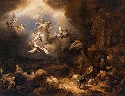 Govaert Flinck Angels Announcing the Birth of Christ to the Shepherds Sweden oil painting artist